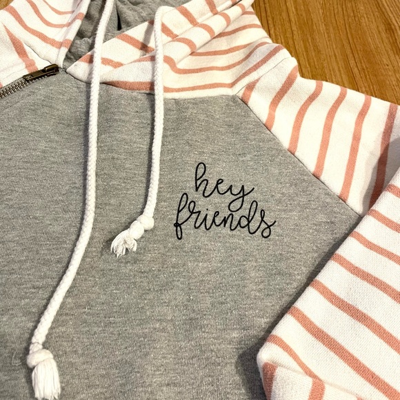 Hey Friends(featured on Drew Barrymore Show)Double Hooded Sweatshirt & tee. - Picture 8 of 14